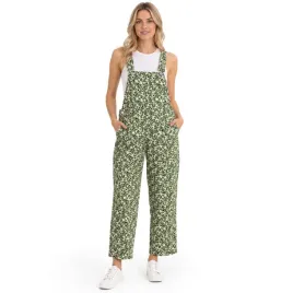 spodnie-damskie-zara-ogrodniczki-zielone-w-kwiaty-r-m