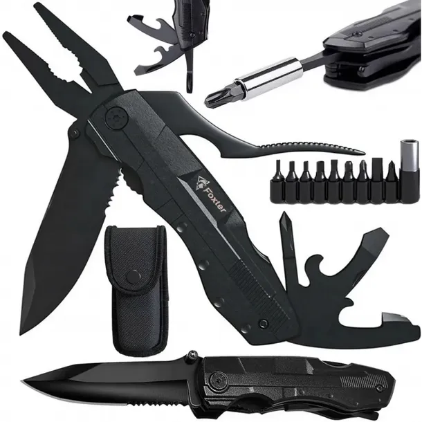 MULTITOOL NARZĘDZIE WIELOFUNKCYJNE SURVIVAL 16W1 SCYZORYK NÓŻ ŚRUBOKRĘT