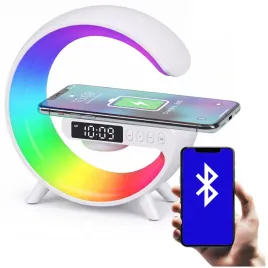 lampka-na-biurko-led-glosnik-ladowarka-indukcja-qi-zegar-rgb-gamingowa