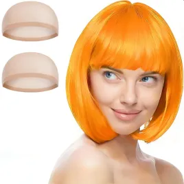 peruka-pomaranczowa-bob-krotka-2-czepki-halloween-cosplay-karnawal