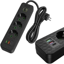 przedluzacz-listwa-zasilajaca-3xusb-3-gniazda-wlacznik-ladowarka-czarny