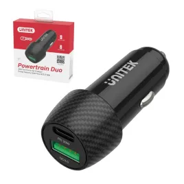 unitek-czarna-ladowarka-samochodowa-38w-usb-a-usb-c-qc-3-0