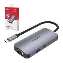 unitek-hub-usb-c-do-1xusb-3-1-gen1-vga-2xhdmi-4k-pd-100w-mst