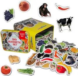 magnesy-dla-dzieci-na-lodowke-85-szt-duze-zwierzeta-owoce-warzywa