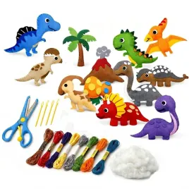 edukacyjny-zestaw-do-szycia-dla-dzieci-dinozaury-diy-filc-kreatywny-14-el