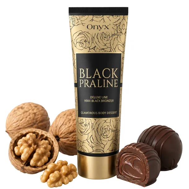 Onyx Black Praline mocny bronzer do opalania w solarium o zapachu czekolady