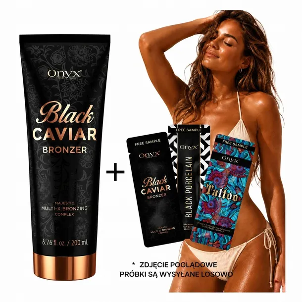Onyx Black Caviar mocny ciemny bronzer do opalania w solarium +próbki