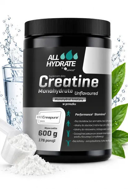 Aliness AllHydrate, Creatine Creapure 600 g 176 porcji