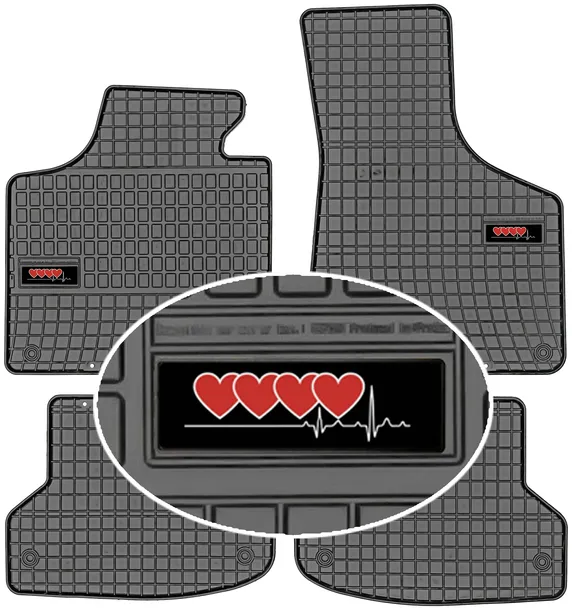 Audi A3 II 8P 2003-2012 Dywaniki gumowe FROGUM + EMBLEMAT