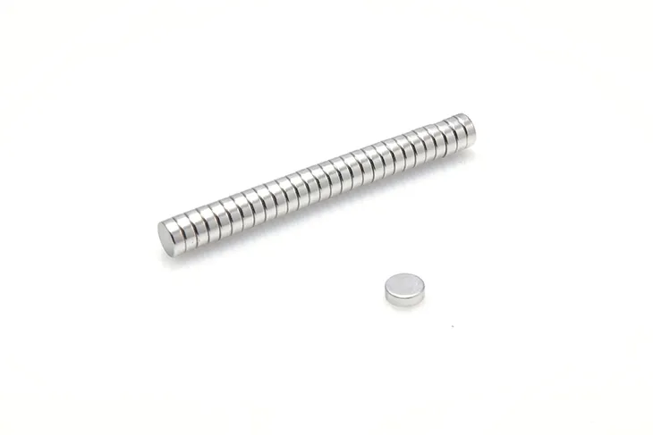 Magnes neodymowy walcowy 6x2 mm N48 mały magnes udźwig 0,69 kg 100 sztuk