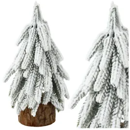 choinka-ozdobna-dekoracyjna-sztuczna-na-pniu-pokryta-sniegiem-30-x-10-cm