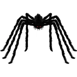 pajak-halloween-2-m-czarny-wlochaty-czerwone-oczy-regulowane-nogi