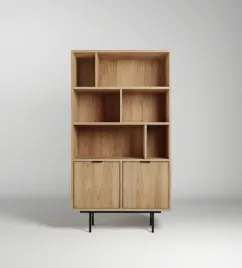regal-edison-o-szerokosci-90-cm-hikora-naturalna-z-szafka-czarne-nogi