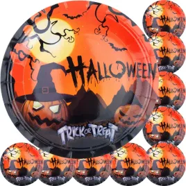 talerze-papierowe-jednorazowe-wzor-halloween-z-dyniami-duchami-zestaw