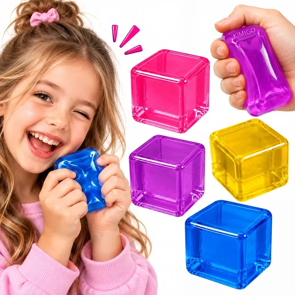 Gniotek Ice Cube Squishy Antystresowy Sensoryczny Kostka Lodu Dla Dzieci