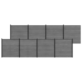 zestaw-ogrodzeniowy-1391-x-186-cm-wpc-i-aluminium-szary