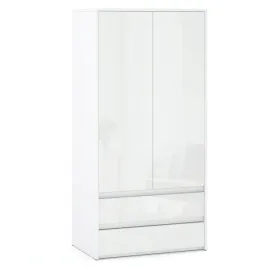 szafa-garderoba-90cm-2d2sz-bialy-wysoki-polysk