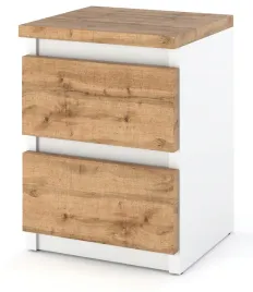 szafka-nocna-biala-dab-wotan-z-2-szufladami-30-cm-stolik-nocny-nakastlik