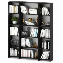 regal-czarny-na-ksiazki-150-cm-15-polek-zabawki-szafka-slupek-loft-biurowy