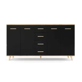 komoda-z-szufladami-180cm-czarna-dab-wotan-szafka-loft-do-salony-sypialni