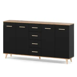 komoda-z-szufladami-180cm-czarna-dab-wotan-szafka-loft-do-salonu-sypialni