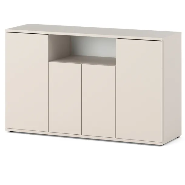 KOMODA KASZMIR 120 CM 4 DRZWI NOWOCZESNA SZAFKA RTV DO SALONU SYPIALNI