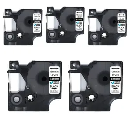 5x-tasma-d1-specmark-do-dymo-d1-45010-12mm-7m-przezroczysta-czarny