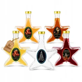 5x-butelki-gwiazdka-200ml-etykieta-butelka-szklana-na-swieta-nalewki