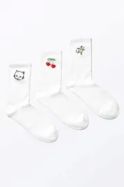 monki-biale-skarpetki-3-pack-haft-ckl-nj5-36-38