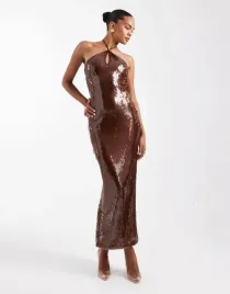 the-frolic-brazowa-maxi-sukienka-wiazanie-b25-xl