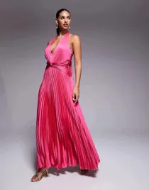 forever-new-rozowa-plisowana-maxi-sukienka-b23-xs