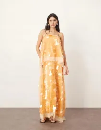 arrange-pomaranczowa-maxi-sukienka-na-ramiaczkach-zdobienie-b23-xl