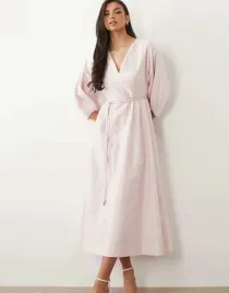 forever-new-rozowa-midi-sukienka-v-neck-b23-xl