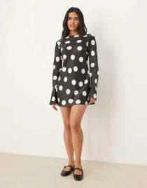 free-people-czarna-sukienka-mini-wzor-groszki-b23-l
