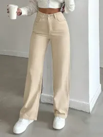 shein-bezowe-spodnie-jeans-mrw-s06-m