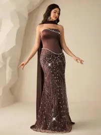 shein-brazowa-maxi-sukienka-zdobienia-s06-m