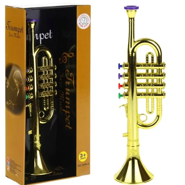 Trąbka zabawka dla Dzieci Instrument Muzyczny ZŁOTA