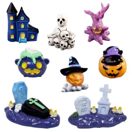 figurki-halloween-mini-8-szt-czaszki-duchy-dynie-nagrobki-dekoracje