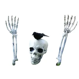 szkielet-halloween-czaszka-2-rece-47-cm-kruk-do-ogrodu-cmentarz