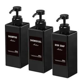 3x-dozownik-do-lazienki-butelki-na-szampon-odzywke-zel-05l-komplet-czarny