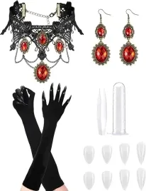 kostium-wampira-damski-zestaw-zeby-choker-pazury-halloween