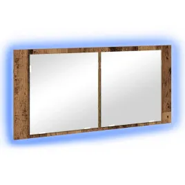 lustro-led-w-szafce-z-polka-stare-drewno-100-x-12-x-45-cm
