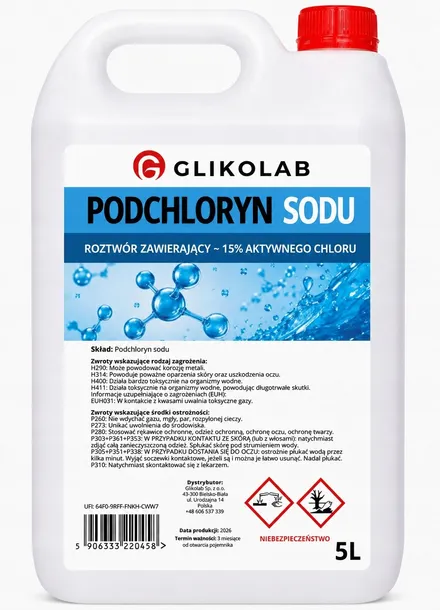 PODCHLORYN SODU 15% CHLOR W PŁYNIE 5L ATEST PZH
