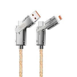 xo-kabel-nb276-4w1-usb-c-lightning-usb-usb-c-60w-10m-szary
