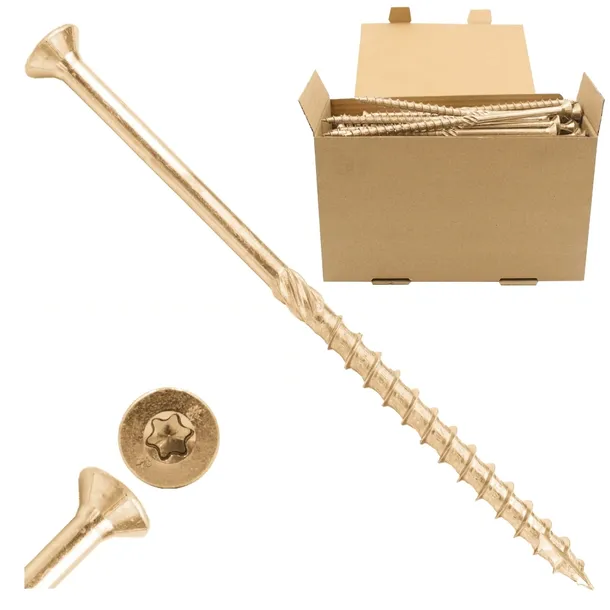 WKRĘTY CIESIELSKIE DO DREWNA 6x220 STOŻKOWE TORX 100szt WCS-06220 AZMET