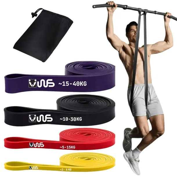 Gumy Oporowe Zestaw Do Ćwiczeń 4szt Fitness Power Bands Crossfit Lateks