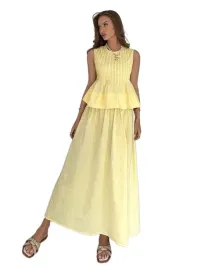 shein-zolty-komplet-top-spodnica-s06-m