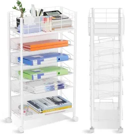 mobilny-wozek-na-dokumenty-z-kolkami-6-polkowy-regal-metalowy-bialy