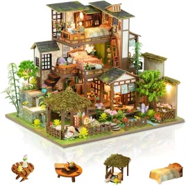miniaturowy-domek-dla-lalek-diy-wiosenny-dziedziniec-zestaw-do-budowy