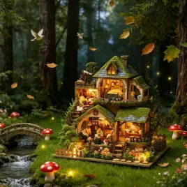 miniaturowy-domek-dla-lalek-led-lesna-przygoda-drewniany-model-3d-zestaw